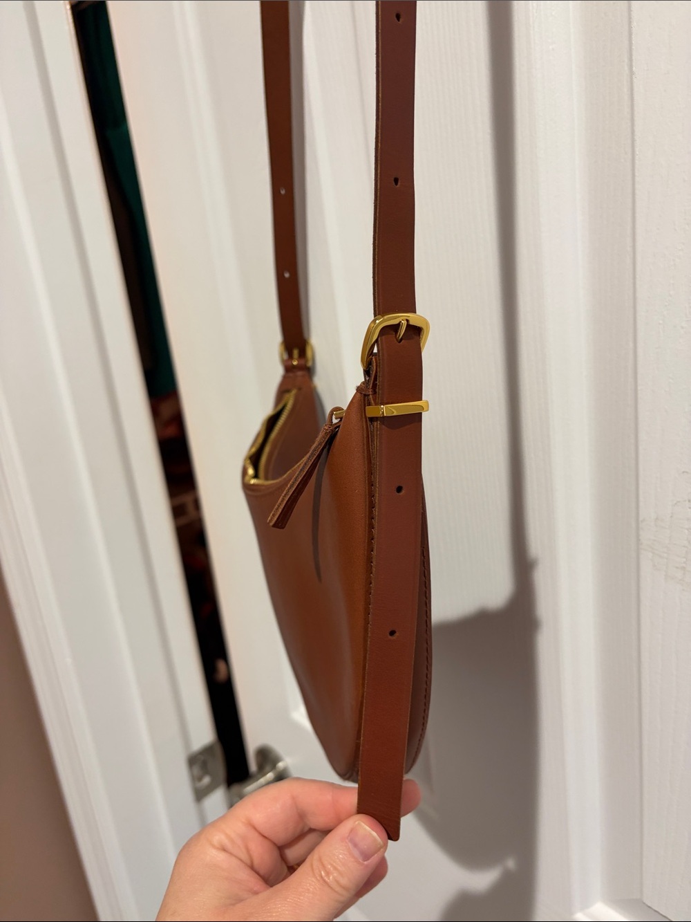 Madewell Tan Leather Crescent Crossbody - Picture 4 of 5